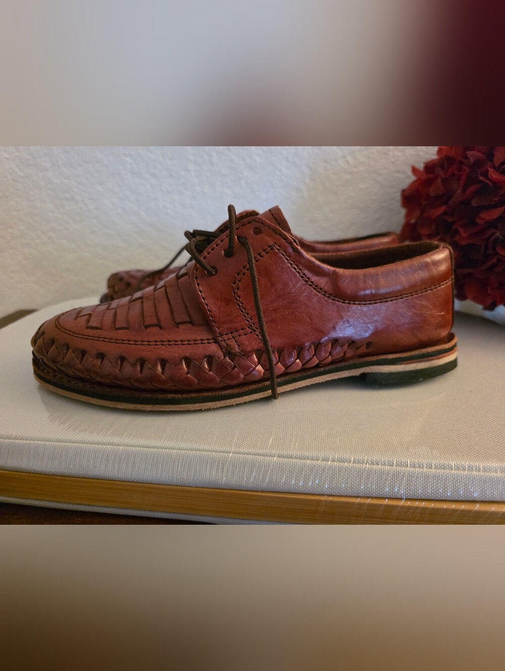 Mexican Made Brown Leather Men’s Loafers - Bought For Woman 7 1/2